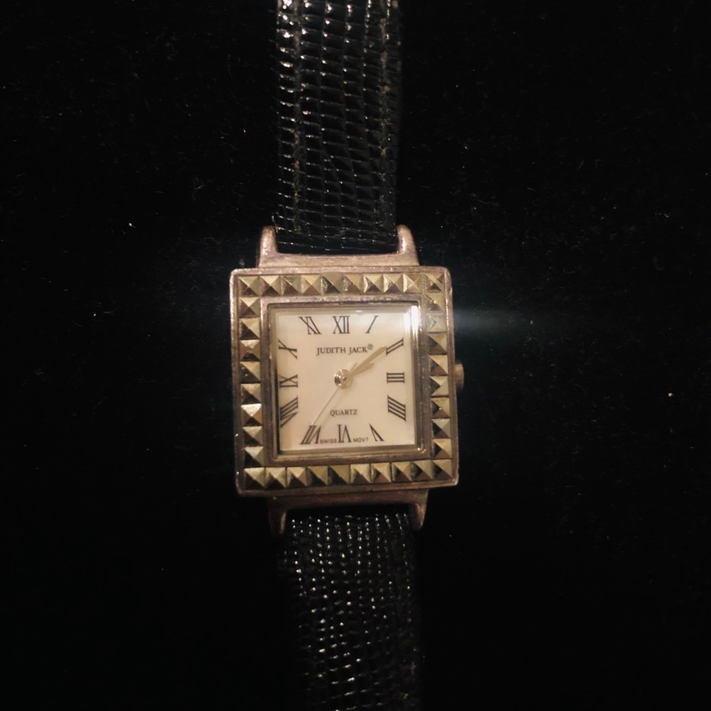 Judith Jack / Sterling Silver Marcasite Watch